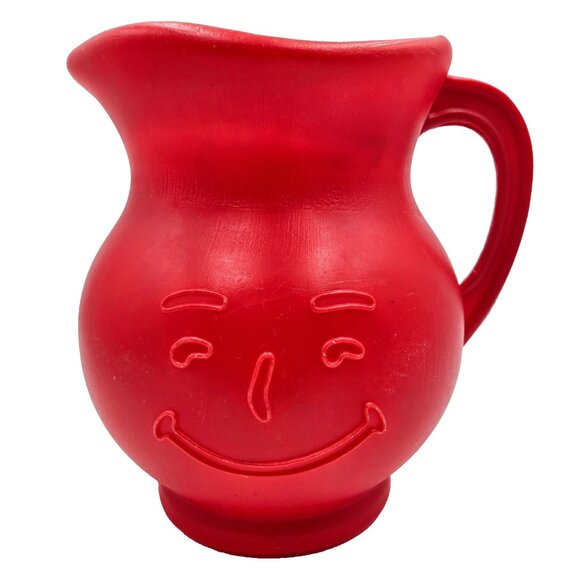 Vintage 1980s Smiling Kool-Aid Man Red Plastic Jug Juice Pitcher Read - Picture 1 of 10